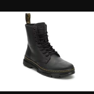 NWT Dr. Martens Black Combs Leather Combat Boots Size 10